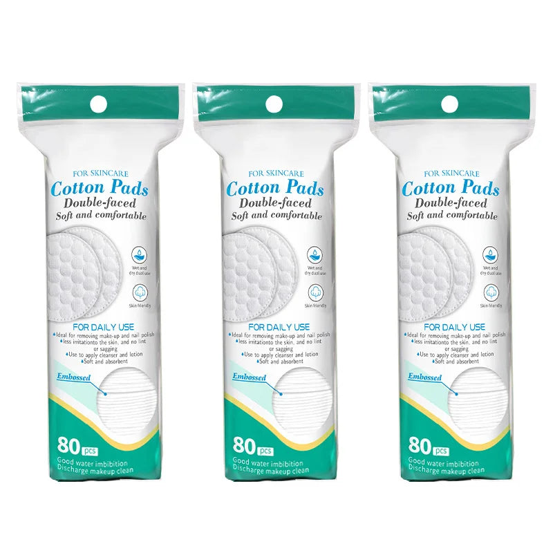 1/2/3 Bags of Disposable Round Makeup Remover Cotton Is Used To Remove Nail Polish for Daily Facial Cleaning Makeup Removal