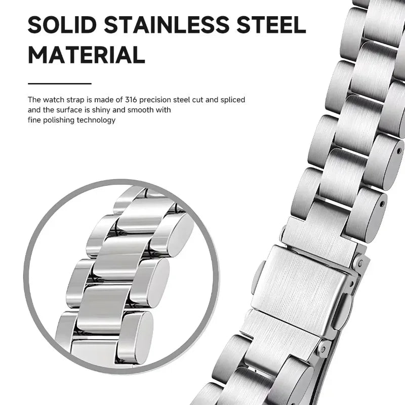 18mm Stainless Steel Strap For Huawei Watch GT5/GT4 41mm Metal Women Luxury Comfortable Bracelet For Huawei Watch 5/GT5 Pro 42mm