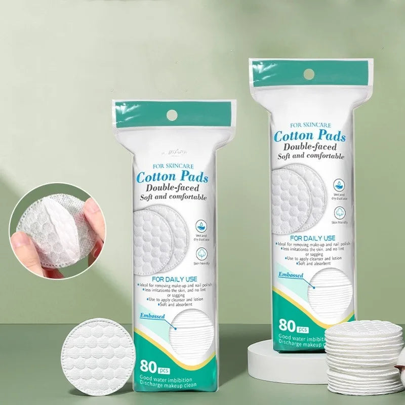 1/2/3 Bags of Disposable Round Makeup Remover Cotton Is Used To Remove Nail Polish for Daily Facial Cleaning Makeup Removal