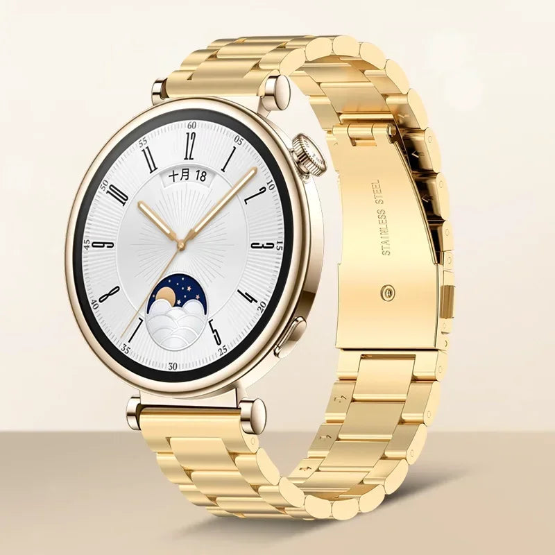 18mm Stainless Steel Strap For Huawei Watch GT5/GT4 41mm Metal Women Luxury Comfortable Bracelet For Huawei Watch 5/GT5 Pro 42mm