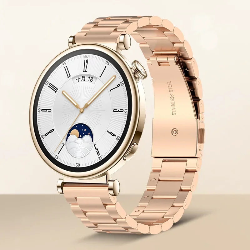 18mm Stainless Steel Strap For Huawei Watch GT5/GT4 41mm Metal Women Luxury Comfortable Bracelet For Huawei Watch 5/GT5 Pro 42mm
