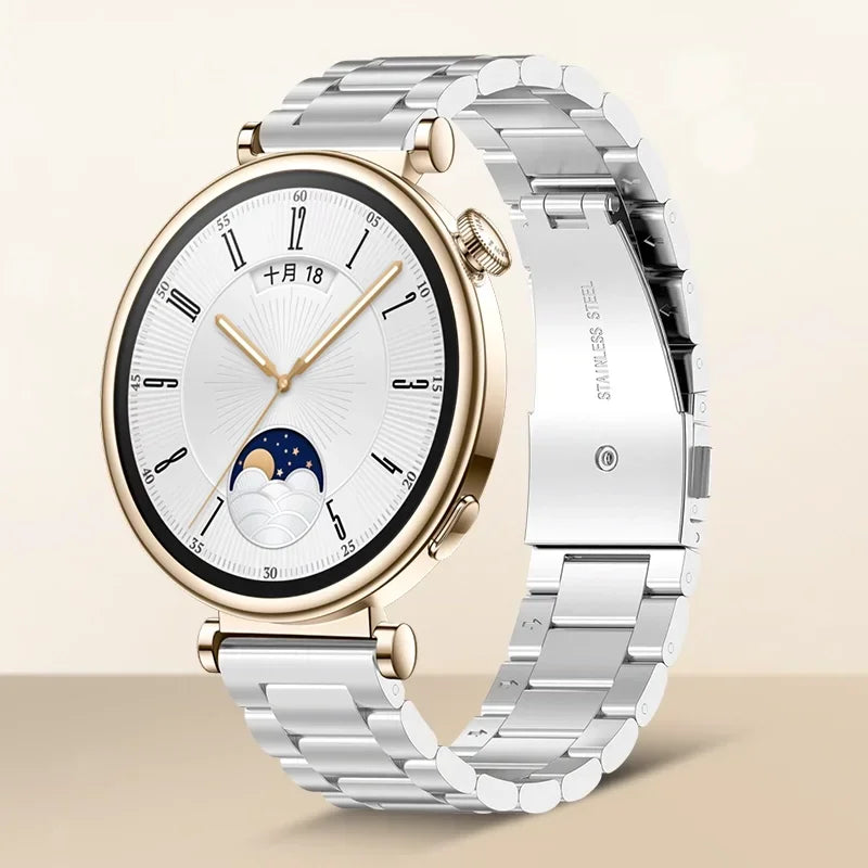 18mm Stainless Steel Strap For Huawei Watch GT5/GT4 41mm Metal Women Luxury Comfortable Bracelet For Huawei Watch 5/GT5 Pro 42mm